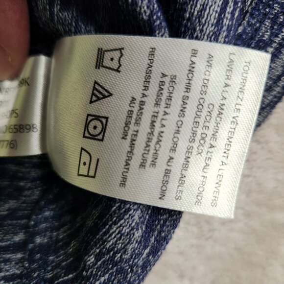 NATURAL REFLECTIONS Top Oversized Heather Navy Blue Pullover Womens Size L - Picture 7 of 8